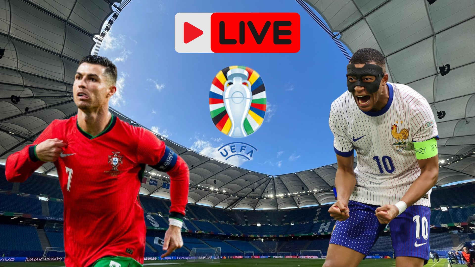 Euro 2024 Francia Vs Portugal EN VIVO Cristiano Ronaldo Contra