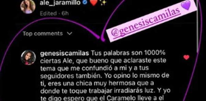 Génesis Suero le respondió a Alejandra Jaramillo.