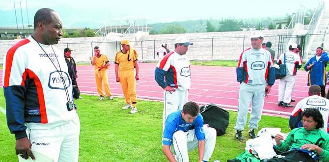 Milton Rodríguez en su etapa de preparador de arqueros de la Selección de Ecuador.