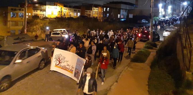 Habitantes del sur de Quito hicieron una marcha para pedir atención.
