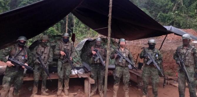 Campamento guerrillero en Orellana