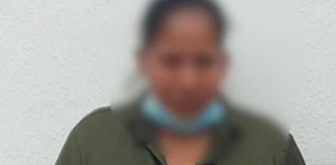 Imagen que compartió Fiscalía sobre la mujer detenida.