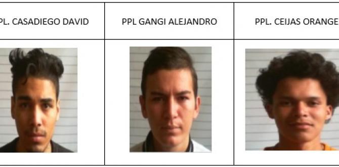 Los tres internos que se esfumaron de la cárcel de Cotopaxi.