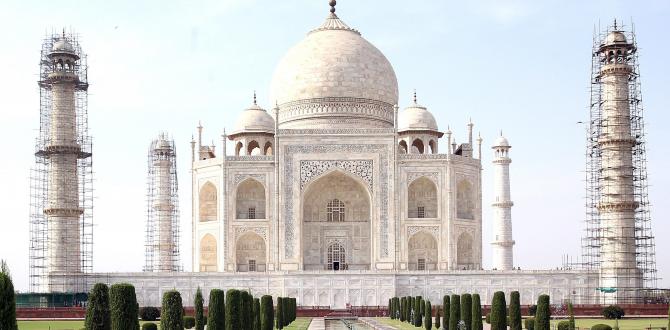 Imagen del Taj Mahal en Agra, India.