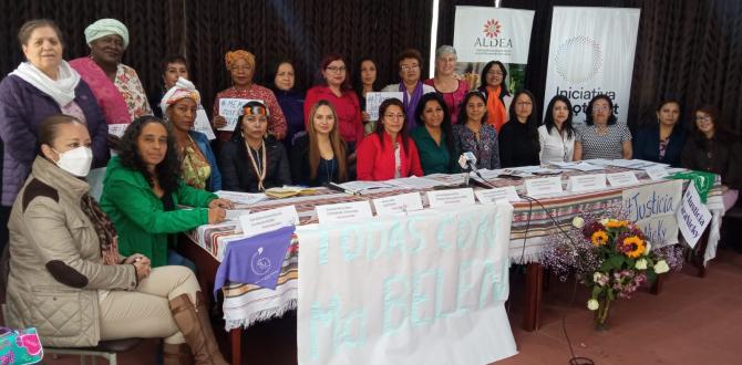 La rueda de prensa se desarrolló en la capital de la República y contó la participación de voceras de varias organizaciones de mujeres.