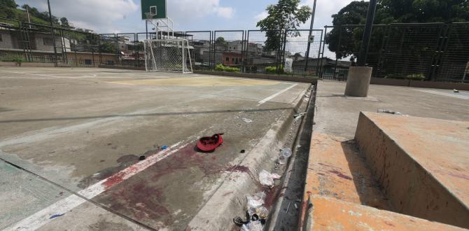 En esta cancha y parque se registró la matanza.