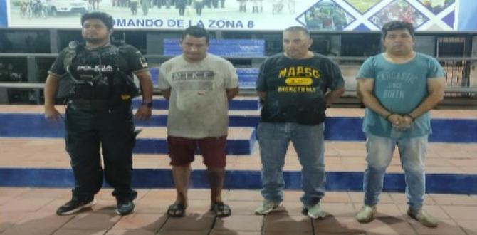 Los sospechosos fueron capturados en el norte de Guayaquil.