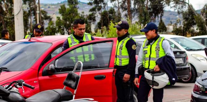 Agentes de tránsito en Ambato