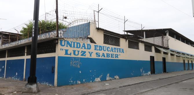 La unidad educativa afectada, en el Guasmo sur.