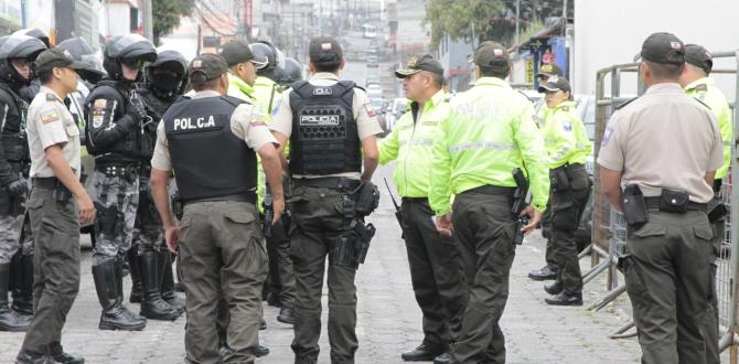 El resguardo policial se evidencia en la cárcel El Inca.