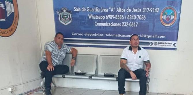 Daniel Salcedo (der.) y Álvaro Gabriel Ponce, retenidos en Panamá.