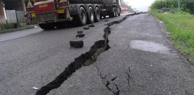 Se registró un hundimiento en la carretera.