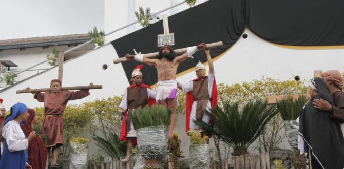 En Quito, personficaron la muerte de Jesús.-