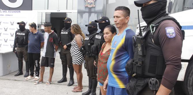 Los detenidos en Guayaquil.