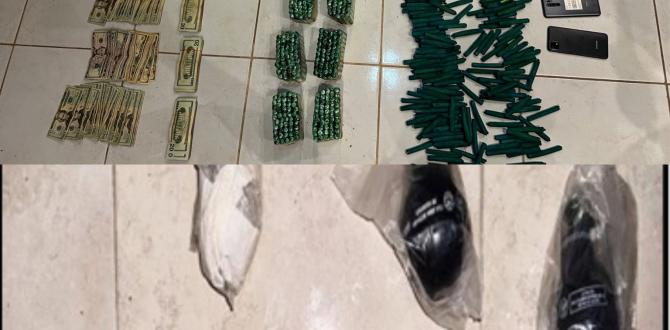 Los objetos que se encontraron en poder de los sospechosos.