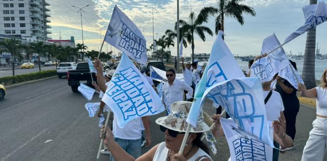 Ciudadanos piden paz en Manta.