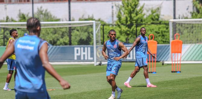 Carlos Gruezo en pleno entrenamiento en Filadelfia.