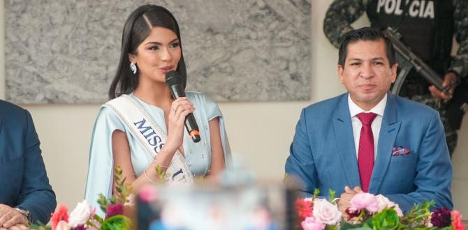 La Miss Universo y el alcalde de Machala.