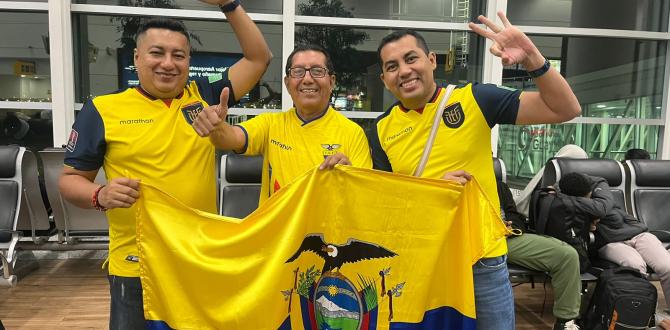 Vestidos con la amarilla y llenos de esperanza, viajan los ecuatorianos a USA.