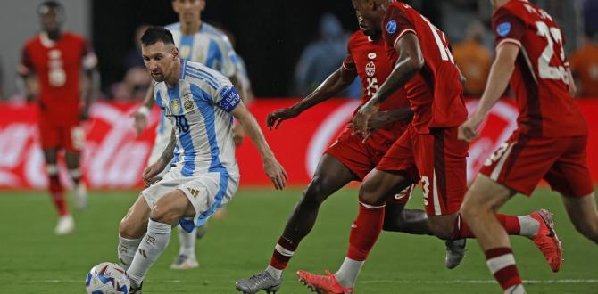 Lionel Messi anotó el segundo gol ante Canadá.