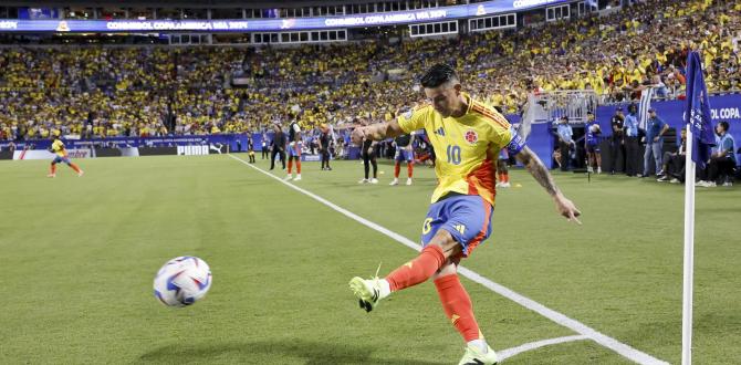 Con un tiro de esquina de James Rodríguez llegó el gol de la selección Colombia.