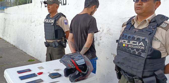 El sospechoso fue encontrado con evidencias por agentes de la Policía Nacional del Ecuador, en el norte de Quito.