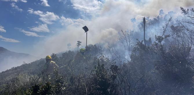 incendio forestal en Sigchos