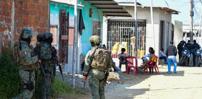 Militares resguardan uno de los sectores más peligrosos de Durán.