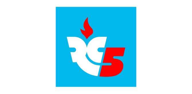 Este es el logo del movimiento Revolución Ciudadana RC5.