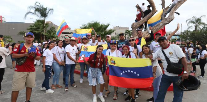 La congregación de venezolanos tiene lugar en el norte de Guayaquil.