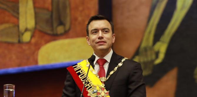 El presidente ecuatoriano Daniel Noboa.