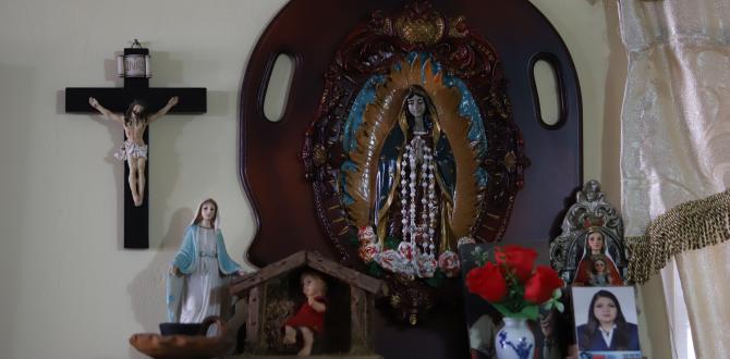 Así fue el pequeño altar que elaboraron sus familiares para recordarla.