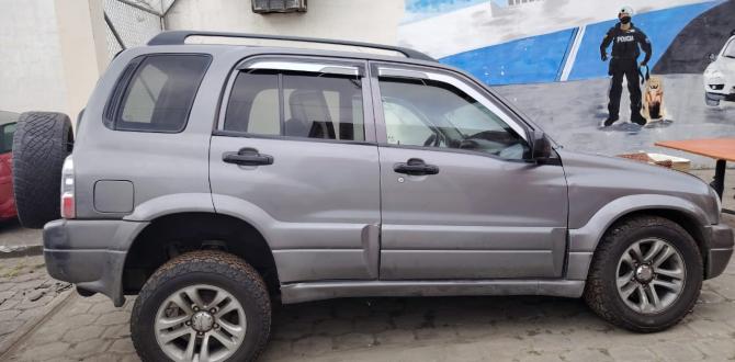 Durante la operación, los agentes del GEMA inspeccionaron un Chevrolet Gran Vitara color plomo.