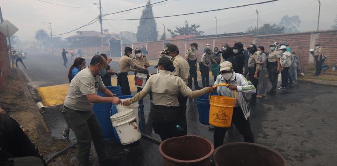 Incendios forestales Quito - Bomberos - Emergencia