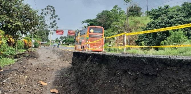 El estado de la carretera está deteriorado.