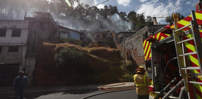 incendio en El Panecillo