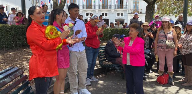 Fiesta de cumpleaños en la Plaza Grande de Quito