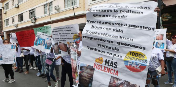 Protestas de familiares de privados de libertad en Guayaquil.