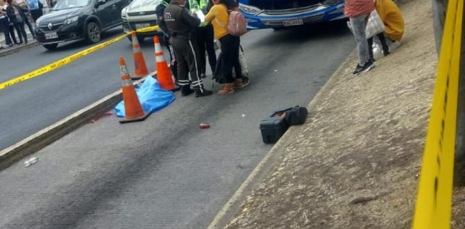 Bus atropelló a un hombre y a una niña