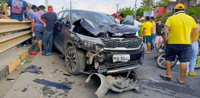 El vehículo chocado es la única evidencia que tuvo la Policía en el lugar.