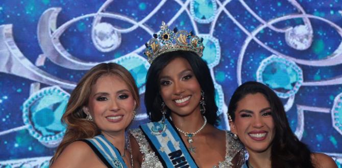 Jennifer Tutivén, junto a otras candidatas del certamen.