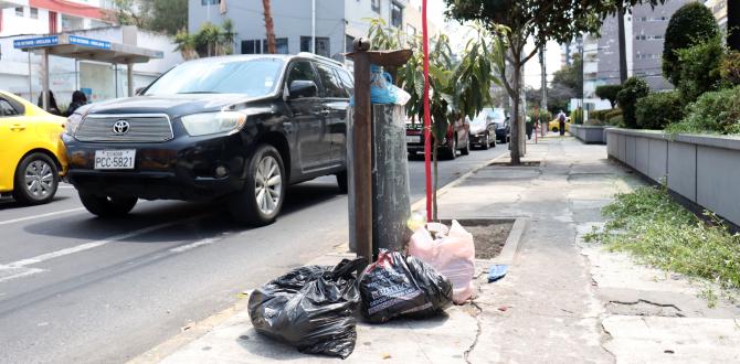 Basura en la 9 de Octubre y Francisco de Orellana, en Quito