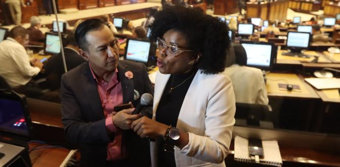 Paola Cabezas durante la intervención en la Asamblea.