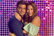 Alejandra Jaramillo con Efraín Ruales en la celebración de su cumpleaños.