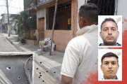 El hermano de Guido Santana (arriba), una de las víctimas, muestra el lugar donde se produjo el hecho violento. El otro occiso fue identificado como Tito Suárez.