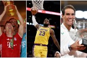 Robert Lewandowski, LeBron James y Rafael Nadal.