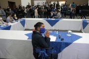 Los presidenciables Yaku Pérez y Guillermo Lasso fueron hasta el CNE para dialogar.