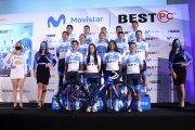 Los catorce ciclistas que forman parte de la fusión entre los equipos Movistar y Best PC.