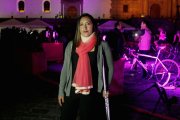 La ciclista Miryam Núñez tuvo su primera aparición pública tras el fuerte accidente que sufrió mientras entrenaba.