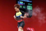 Angie Palacios impuso un nuevo récord panamericano en envión.
